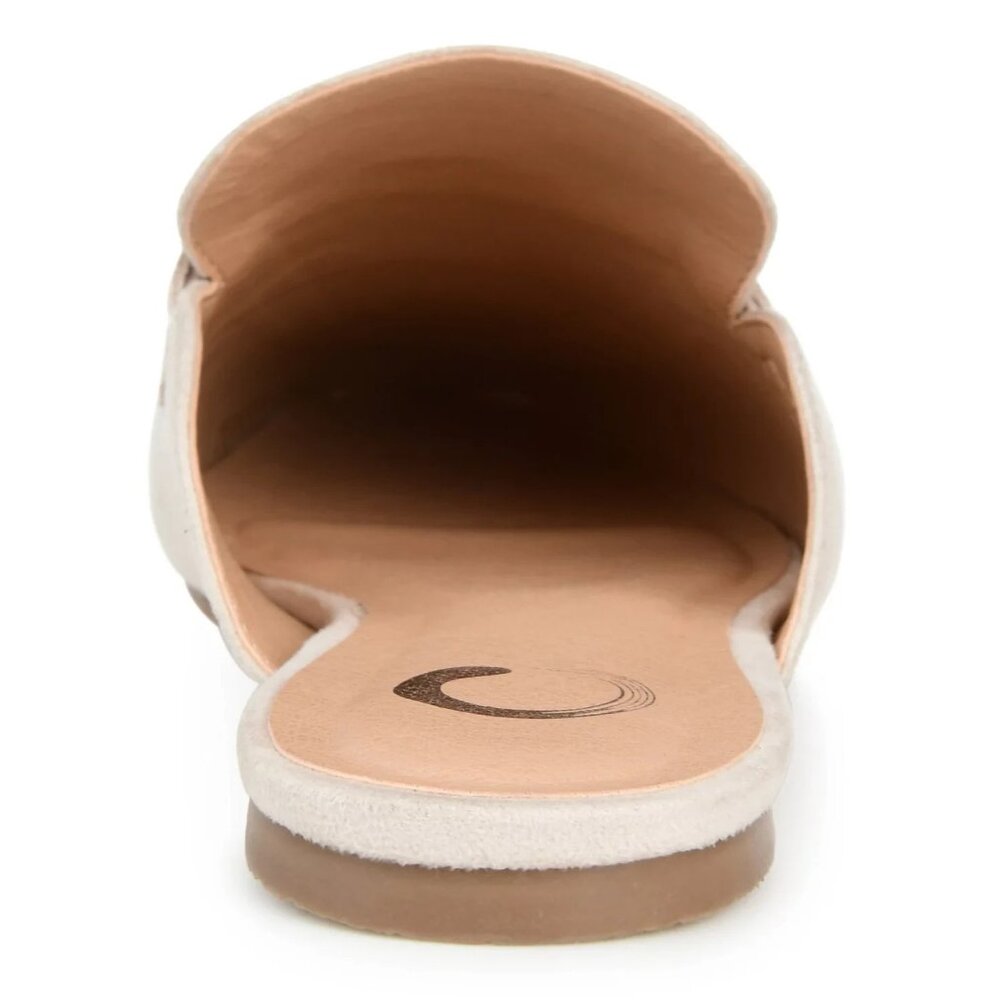 Journee Collection Womens Ameena Mule Flats Beige Faux Leather 8 MSRP $60 - Picture 3 of 4